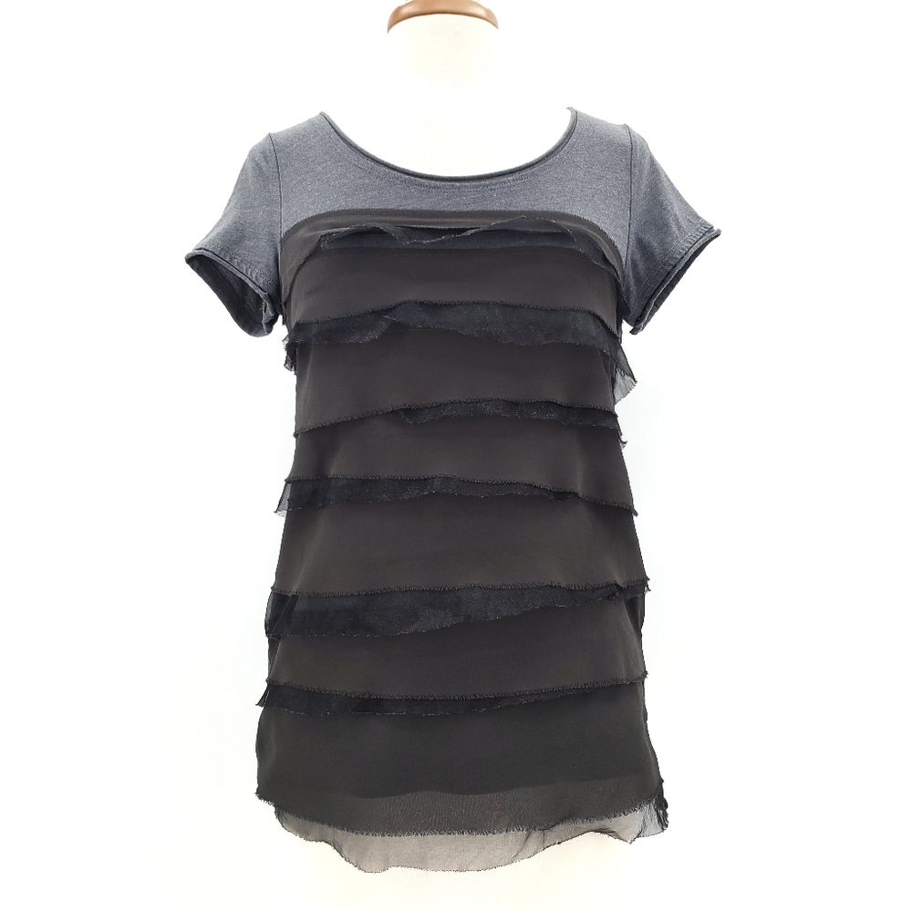 Simply Vera Wang Womens Layered Short Sleeve Top‎